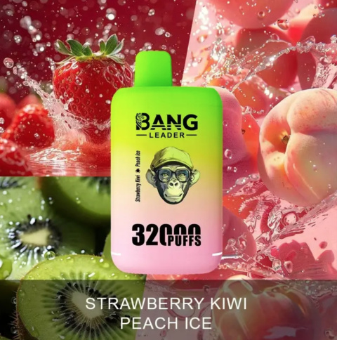 Bang Leader 32 000 Strawberry Kiwi & Peach Ice Bang Leader 32 000 Strawberry Kiwi & Peach Ice