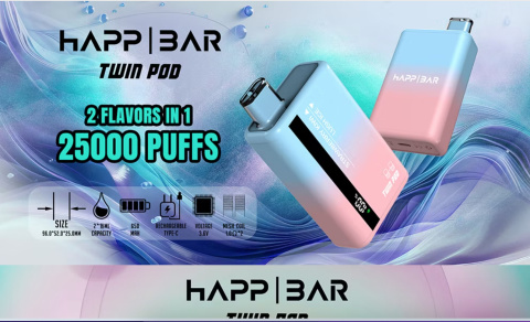 Happ Bar Twin Pod 25 000 Pineapple Coconut + Blueberry Ice Happ Bar Twin Pod 25 000 Pineapple Coconut + Blueberry Ice