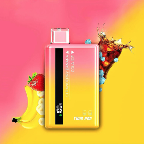 Happ Bar Twin Pod 25 000 Strawberry Banana + Cola Ice Happ Bar Twin Pod 25 000 Strawberry Banana + Cola Ice