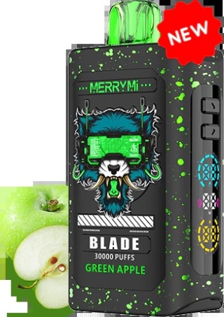 Jednorazowe E-papierosy Merry Mi Blade 30 000 Green Apple