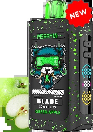 Jednorazowe E-papierosy Merry Mi Blade 30 000 Green Apple