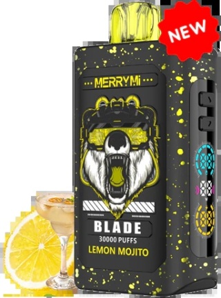 Jednorazowe E-papierosy Merry Mi Blade 30 000 Lemon Moijto