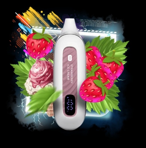 Jednorazowy E-Papieros Flonq Max Smart 12000 Strawberry Ice Cream