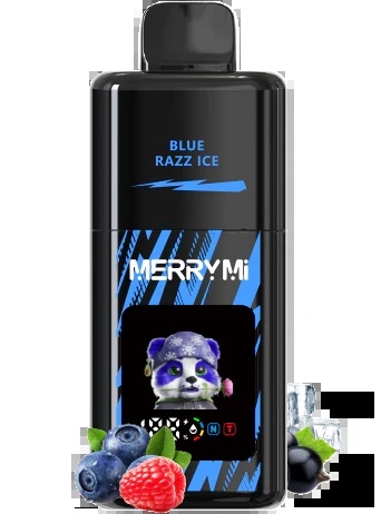 Papierosy Jednorazowe Merry Mi Mecha Pro 35 000 Blue Razz Ice