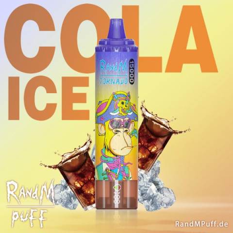 RandM Tornado Jednorazowy e-papieros 15000 Buchów o smaku COLA ICE 25 ml RandM Tornado Jednorazowy e-papieros 15000 Buchów o smaku COLA ICE 25 ml