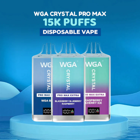 WGA Crystal Pro Max Jednorazowy e-papieros 15000 Buchów o smaku RASPBERRY CHERRY ICE 25 ml WGA Crystal Pro Max Jednorazowy e-papieros 15000 Buchów o smaku RASPBERRY CHERRY ICE 25 ml