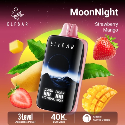 E-Papierosy Jednorazowe Elf Bar MoonNight 40 000 Strawbery Mango
