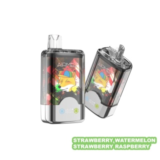 E-papieros jednorazowy AiRMEZ FOX 80000 Strawberry Watermelon/Strawberry Raspberry