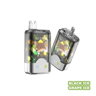 E-papieros jednorazowy AiRMEZ FOX 80000 Grape Ice/Black Ice