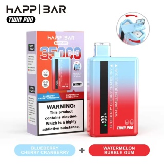 E-papieros jednorazowy Happ Bar 35000 Bluberr Cherry Cranberry/Watermelon BubbleGum