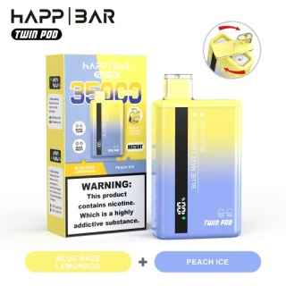 E-papieros jednorazowy Happ Bar 35000 Blue Razz Lemonade/Peach Ice