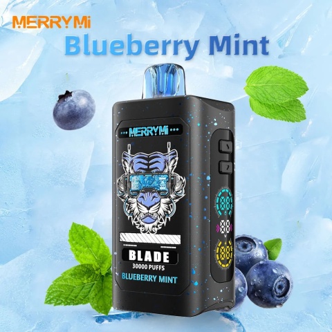 Jednorazowe E-papierosy Merry Mi Blade 30 000 Bluberry Mint