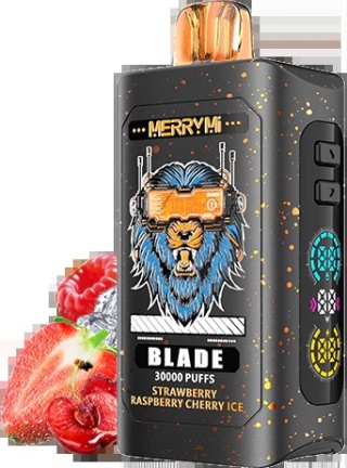 Jednorazowe E-papierosy Merry Mi Blade 30 000 Strawberry Raspberry Cherry Ice