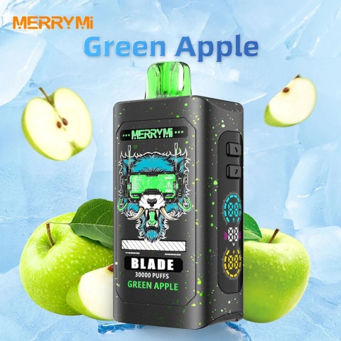 Jednorazowe E-papierosy Merry Mi Blade 30 000 Green Apple