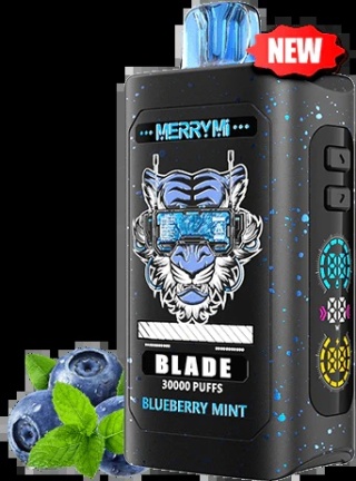 Jednorazowe E-papierosy Merry Mi Blade 30 000 Bluberry Mint