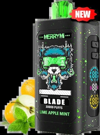 Jednorazowe E-papierosy Merry Mi Blade 30 000 Lime Apple Mint