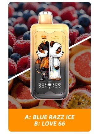 Jednorazowe E-papierosy MerryMi PANDA TWINS 40 000 Blue Razz Ice/Love 66