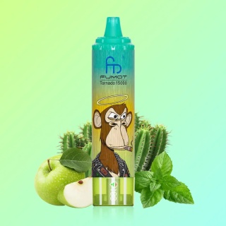 RandM Tornado Jednorazowy e-papieros 15000 Buchów o smaku GREEN APPLE CITRUS MENTHOL